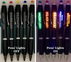 Personalized Ballpoint Pens 5 Pack Custom Engraved Led Light Up Stylus Bulk Gift
