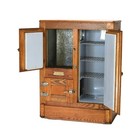Antique Grand Rapids Refrigerator Co  Oak Three-door Leonard Icebox C1920
