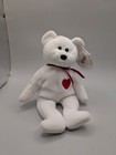 Valentino Bear Beanie Baby 1994-1993 Tag Errors And Brown Nose