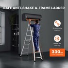 Uimoso Telescoping A-frame Ladder 13 Ft Multi-purpose For Home Projects