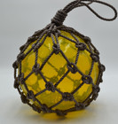 Vintage Glass Fishing Float In Yellow 10 