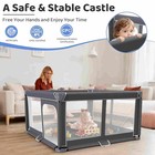 Foldable Baby Playpen Portable Travel Play Yard  Dark Gray