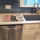 Caroline s Treasures Black And Tan Bloodhound Vegetables Dish Drying Mat