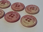 Vintage 1980s Patrick Kelly Paris Replacement Buttons Pink 1  - Set Of 8 Rare