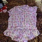 Disney Aristocats Marie Pajama Set 3x Pink Striped Button Up Shorts Pjs