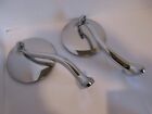 4  Swan Neck Side View Mirrors Stainless Chrome Chevy Ford Hot Rod  6615