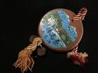 K0527   Wooden   Old Passenger Ticket Style Strap   Bishamon   Japanese Vintage