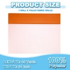 Tulle Fabric Rolls  54 Inch By 40 Yards Fabric Spool Tulle  Orange