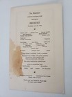 Vtg June 25 1964 Ahwahnee Lodge Yosemite Ca Breakfast Menu Incense Cedar Tree 