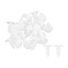  Universal 5mm Push Bumper Fastener Rivet Clips White - Pack Of 30 