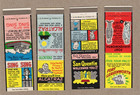 Vintage Prison Jail Matchbook Covers Fort Leavenworth San Quentin Alcatraz 4set