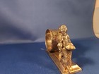 Vintage Silver Plate Figural Napkin Ring Holder Dog   Little Boy Later Style Vtg