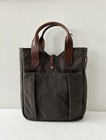 New  Tom Beckbe Wine Whiskey Tote Bag Bark Leather Waterproof Waxed Canvas Nwt