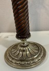 Vintage Hallmark Brass And Wooden Five Candle Candelabra  Circa 1950   s