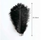 40 Pcs Natural Black Ostrich Feathers 10-12 Inch  25-30 Cm  For Diy Craft