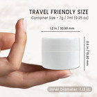 480 Pcs 7g White Cosmetic Empty Jar Pot Eyeshadow Makeup Face Cream Lip Balm 7ml