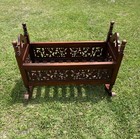 Vintage Wooden Mahogany Baby Cradle bassinet