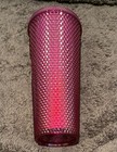 Starbucks 2019 Iridescent Hot Pink Magenta Studded Tumbler 24 Oz Venti No Straw