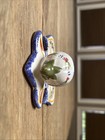 Henriot Quimper Fleur De Lys Shaped Holy Water Font Breton Vintage A