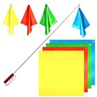 Horse Training Flag  4 Pieces Equestrian Silk Flags With A Telescopic Flagpole