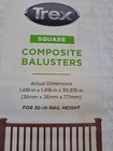 16 Pieces 30 375  Trex Transcend Railing Square Composite Tree House Balusters