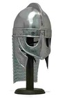 With Norman Helmet Viking Helmet Chainmail Medieval Knight Battle Armor Costume