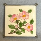 Franciscan Desert Rose 6  Tile Trivet W  Metal Frame Ex    Extra Tile Vg  Usa