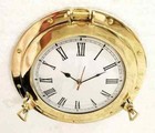Handmade 10-inch Brass Porthole Clock   Nautical Marine Ship Wall D  cor   Gift