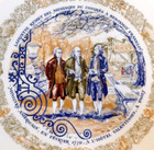 Ben Franklin Revolutionary War Limoges Plate 1779 French Diplomatic History