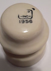 Pp Inc 1956 Porcelain Ceramic Threaded Telephone telegraph Pole Insulator White