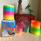 Rainbow Spring Slinky Toy 6 5x6 5cm Colorful Kids Fidget Toy  1 Pc Random Color 