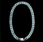 Certified Grade A Green Blue Natural Burma Jade Jadeite Cuban Chain Necklace
