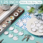 Hotop 2400 Pieces 1 25  White Metal Rim Key Tags For Car And Door Keys