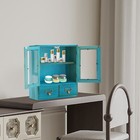 2-tier Wood Storage Cabinet W  2 Drawers Double Door Counter Top Storage Cabinet