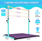 Adjustable Gymnastics Bar For Kids With Mat - Sturdy Kip Bar With Rings  Horizon