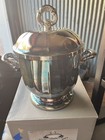 Oneida Du Maurier Fluted Silver Plated Ice Bucket W  Lid   Handles Mpn 4902