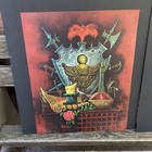 2 Vtg Gothic Art Print Esteban Coat Of Arms Lion Eagle Dungeon Crest Shield