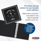 3  Baseball Album - Black Premium Durable Binder For 90 Baseball Cards D-ring 