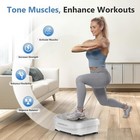 Vibration Plate Exercise Machine Whole Body Workout W  Bands Remote Led