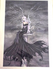 2002 Memory Of Wings Black Fairy By Amy Brown  7  X 11   Art Poster Print