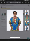 One Size Fit All Women African Dashiki Top Dark Blue 