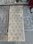 Antique Cast Iron 3 Piece Fireback Fleur De Lis Fireplace Cover Surround Vintage