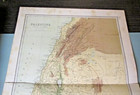 1873 Bartholomew Palestine Map Jerusalem 12 Tribes Shown Antique Color Original