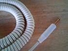 Coiled Guitar Cable Cord 30 Ft Instrument Gold Plugs  works Like A 10ft 