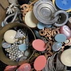 12 Lbs Jewelry Parts Junk Drawer Crafters Lot Vintage Findings Beads Cabochons