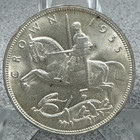 1935 George V Silver Jubilee   Rocking Horse   Crown Unc Coin