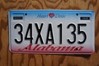 Alabama License Plate - Alabama Heart Of Dixie Pink Blue License Plates Tags
