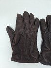 Vintage Brown Leather Men s Adult Soft Fur-lined Warm Winter Gloves Very Good