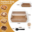 50 Pack Small Charcuterie Boxes With Clear Lids - Kraft Paper Deli Containers  T