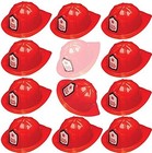 24 Pack Fire Chief Plastic Hat Red Child Size Firefighter Birthday Party Favors